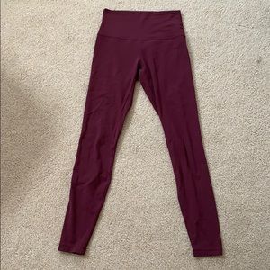 red lululemon leggings